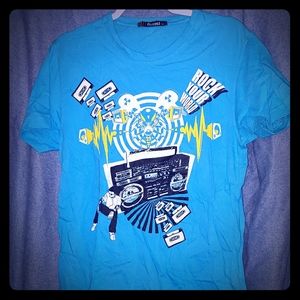 Fused Rock Your World Boombox Radio Graphic Shirt